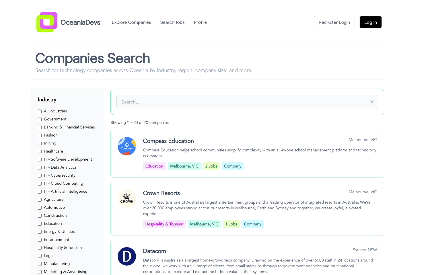 OceaniaDevs: Tech Jobs Platform - Image 4
