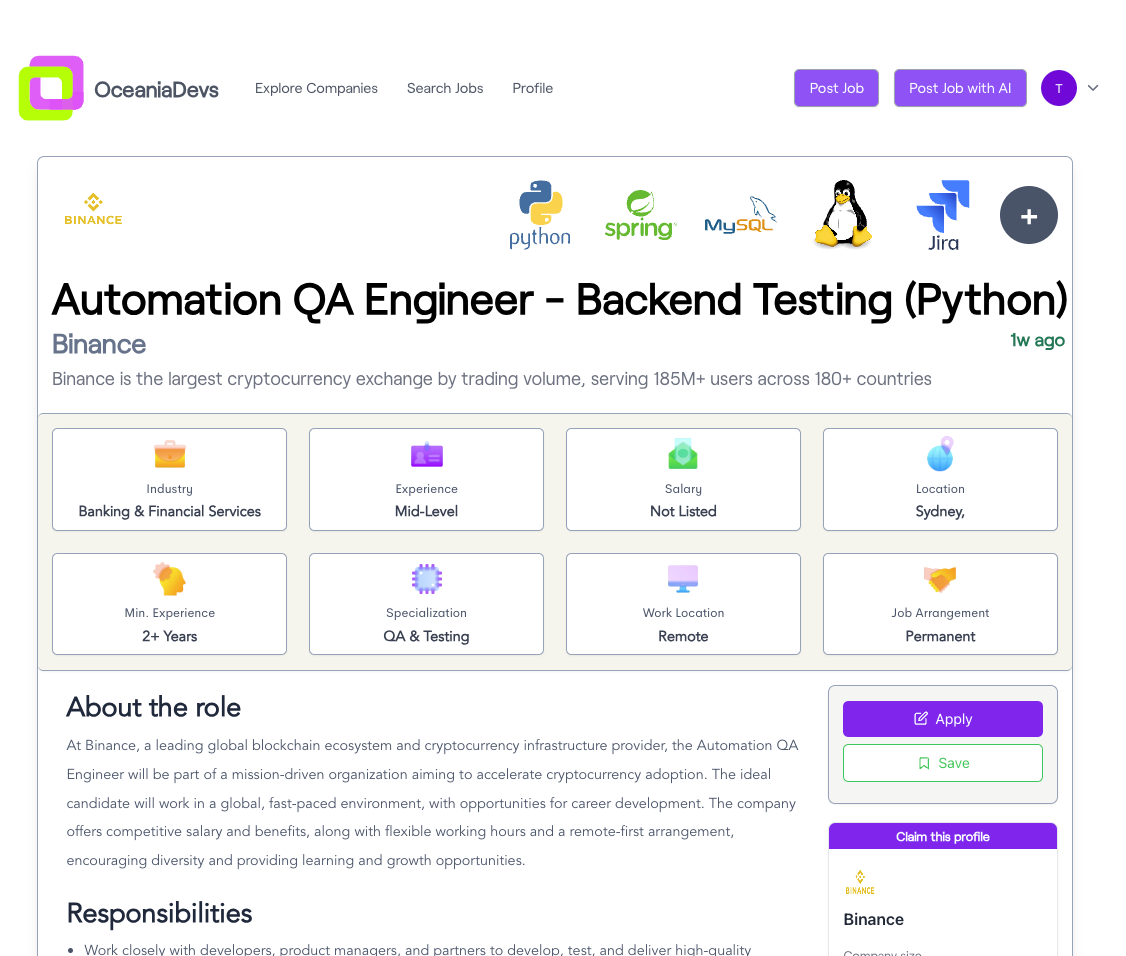OceaniaDevs: Tech Jobs Platform - Image 2